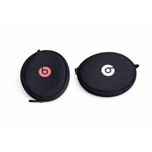 Beats Headphone Soft Carrying Case Black Zipper Travel Storage Pouch Lot of 2